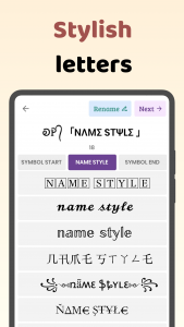 اسکرین شات برنامه Name style: Nickname Generator 3