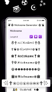 اسکرین شات برنامه Nickname Generator: NickName 2