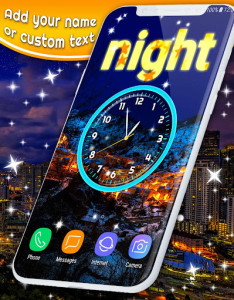 اسکرین شات 5 برنامه Night Sky Clock Live Wallpaper
