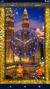 اسکرین شات برنامه Night Sky Clock Wallpapers 3