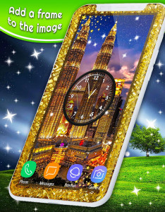 اسکرین شات 4 برنامه Night Sky Clock Live Wallpaper