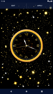 اسکرین شات 5 برنامه Night Sky Clock Live Wallpaper