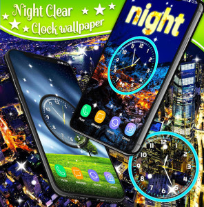 اسکرین شات 6 برنامه Night Sky Clock Live Wallpaper