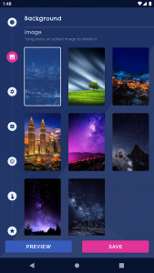 اسکرین شات برنامه Night Sky Clock Wallpapers 1