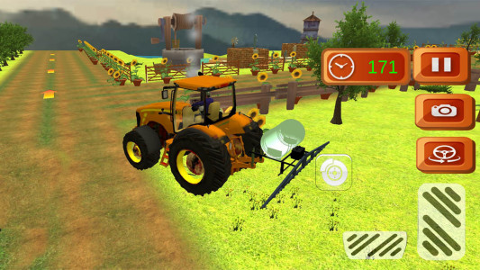 اسکرین شات بازی تراکتور سواری در مزرعه| بازی کشاورزی 3