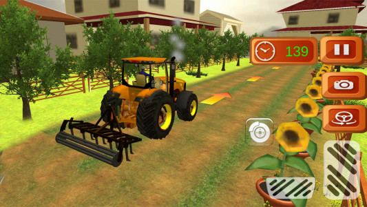 اسکرین شات بازی تراکتور سواری در مزرعه| بازی کشاورزی 4