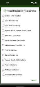 اسکرین شات 6 برنامه Health Sync