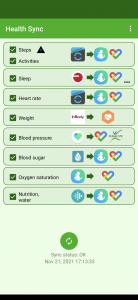 اسکرین شات 1 برنامه Health Sync