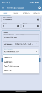 اسکرین شات برنامه Subtitle Downloader 1