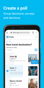 اسکرین شات برنامه Pollie: Create Polls 1