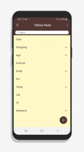 اسکرین شات 1 برنامه YellowNote - Notepad, Notes