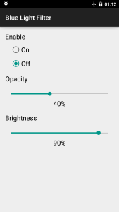 اسکرین شات 1 برنامه Blue Light & Brightness Filter