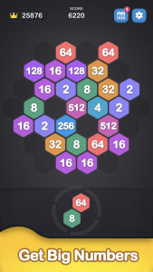 اسکرین شات 3 بازی 2048 Hexagon-Number Merge Game