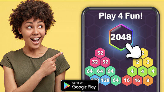 اسکرین شات 7 بازی 2048 Hexagon-Number Merge Game