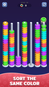 اسکرین شات 1 بازی Nuts Color Sort: Sorting Games