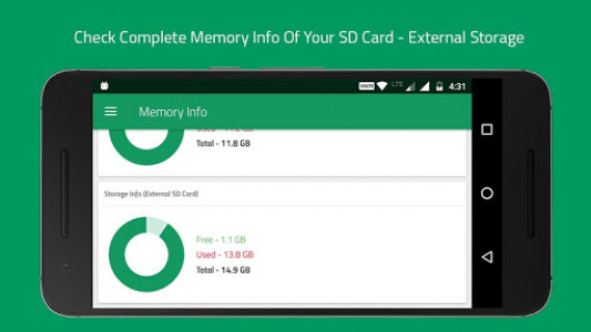 اسکرین شات برنامه Memory Info (RAM, ROM Internal & SD Card External) 3