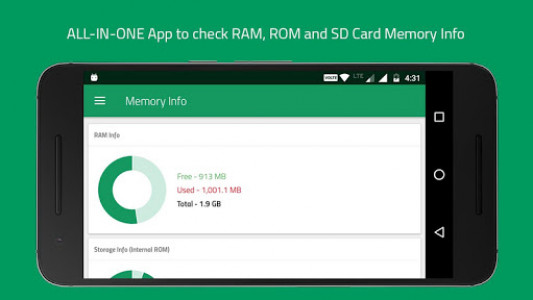 اسکرین شات برنامه Memory Info (RAM, ROM Internal & SD Card External) 2