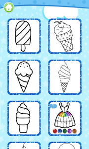 اسکرین شات برنامه Glitter ice cream coloring and drawing 5