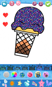 اسکرین شات برنامه Glitter ice cream coloring and drawing 6