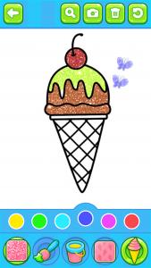 اسکرین شات برنامه Glitter ice cream coloring 8