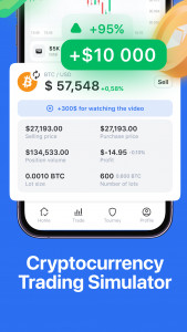 اسکرین شات 1 برنامه Cryptoguru: Trading Simulator