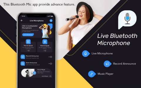 اسکرین شات 1 برنامه Live Microphone, Mic Announce