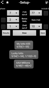 اسکرین شات برنامه Lottery Machine: Number Picker 4