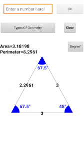 اسکرین شات برنامه Geometry Calculator free 2