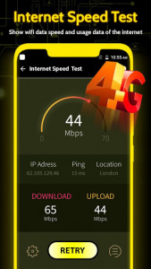 اسکرین شات برنامه Internet Speed Meter 4