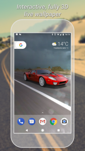 اسکرین شات برنامه 3D Car Live Wallpaper Lite 1