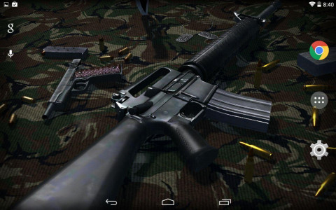 اسکرین شات برنامه 3D Guns Live Wallpaper 7