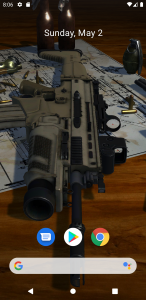 اسکرین شات 1 برنامه 3D Guns Live Wallpaper