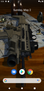 اسکرین شات برنامه 3D Guns Live Wallpaper 1