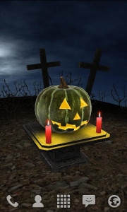 اسکرین شات برنامه Halloween Pumpkin 3D Live Wallpaper 3