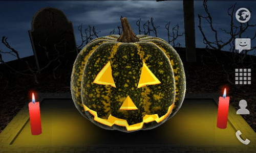 اسکرین شات برنامه Halloween Pumpkin 3D Live Wallpaper 2