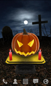 اسکرین شات 1 برنامه Halloween Pumpkin 3D Wallpaper
