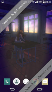 اسکرین شات برنامه Anime Schoolgirl 3D Live Wallpaper Free 5
