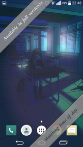 اسکرین شات برنامه Anime Schoolgirl 3D Live Wallpaper Free 4