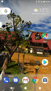 اسکرین شات برنامه Cartoon Village Wallpaper Lite 1