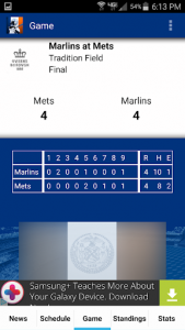 اسکرین شات برنامه New York Baseball Mets Edition 3