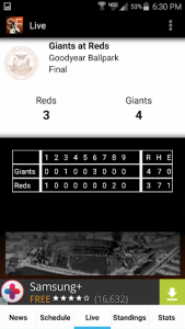 اسکرین شات برنامه San Francisco Baseball Giants Edition 4