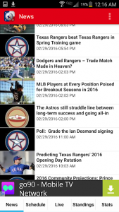 اسکرین شات برنامه Texas Baseball Rangers Edition 6