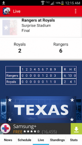 اسکرین شات برنامه Texas Baseball Rangers Edition 5