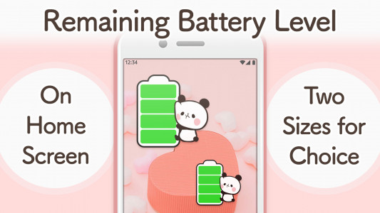 اسکرین شات 1 برنامه Battery widget Cute Characters