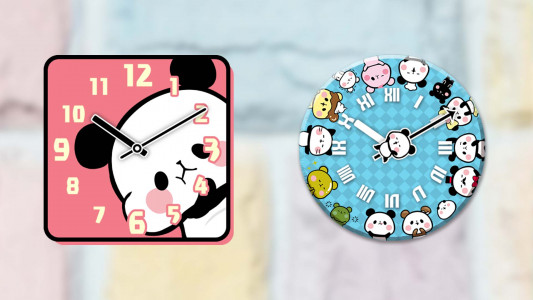 اسکرین شات برنامه Analog Clock Mochi Mochi Panda 3