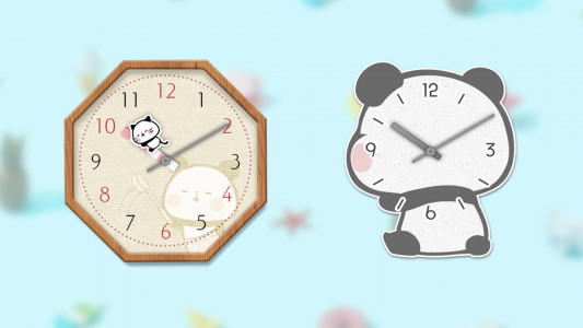 اسکرین شات برنامه Analog Clock Mochi Mochi Panda 1
