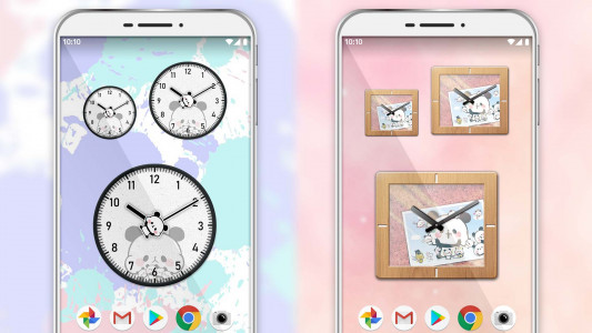 اسکرین شات برنامه Analog Clock Mochi Mochi Panda 8