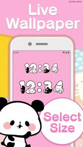 اسکرین شات برنامه Digital Clock Mochimochi Panda 8