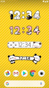 اسکرین شات برنامه Digital Clock Mochimochi Panda 5
