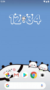 اسکرین شات برنامه Digital Clock Mochimochi Panda 3